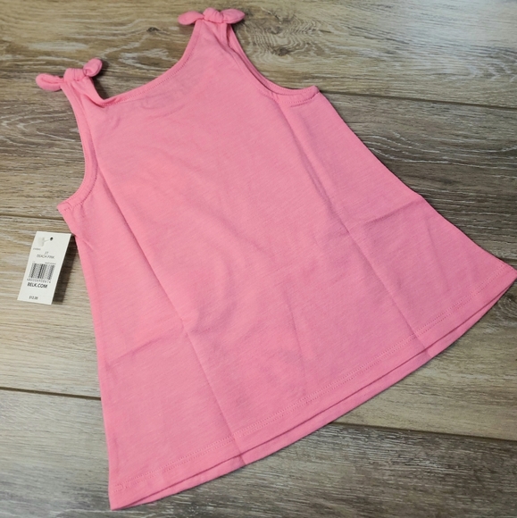 Girl's Lightening Bug pink graphic tank with beach graphics Sizee 2T - Picture 2 of 4